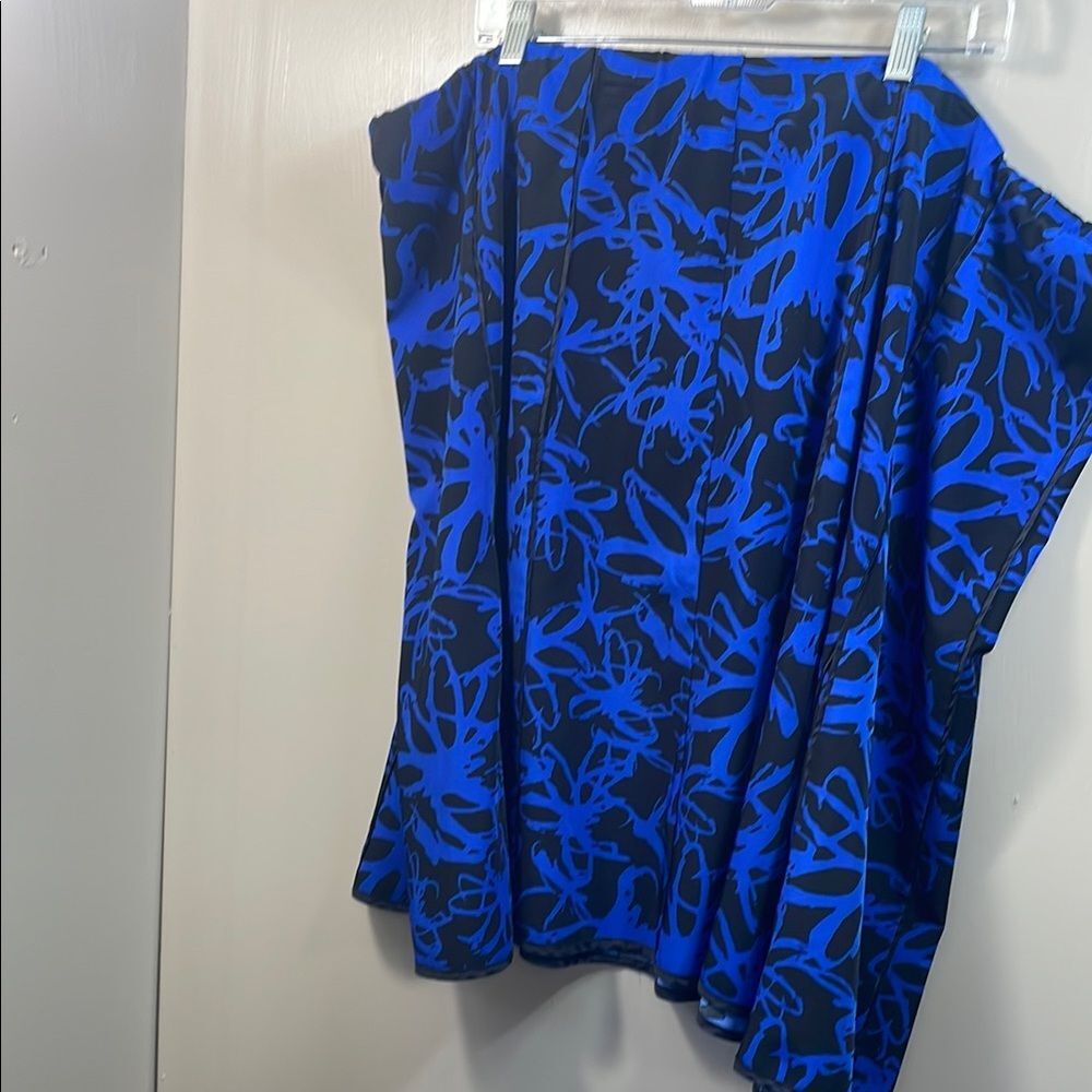 Susan Graver‎ blue pattern Floral Women's Skirt size 3X